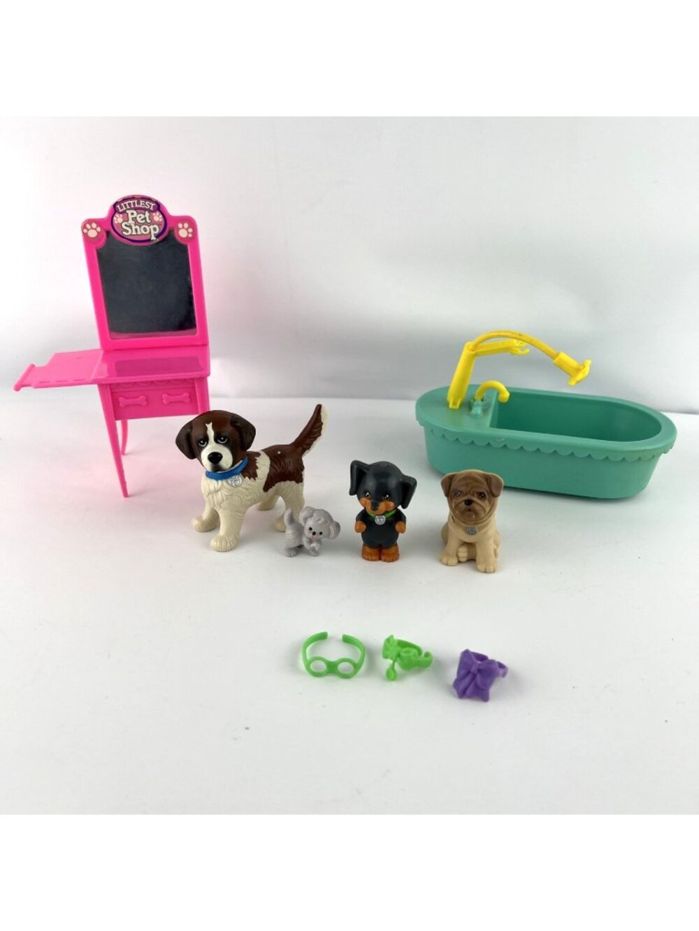 Littlest Pet Shop Kenner 1993 Splash Happy Puppies Vintage with Other LPS Dogs